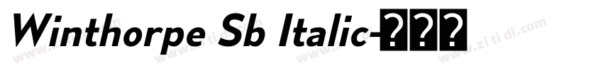 Winthorpe Sb Italic字体转换